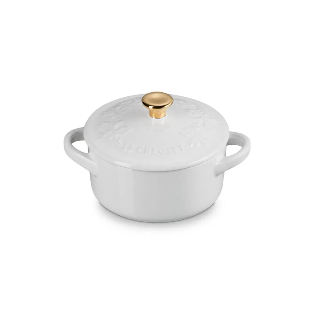 Le Creuset Holly Collection 8oz Mini Cocotte