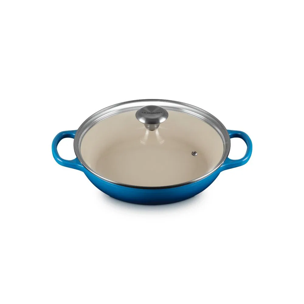 Le Creuset Signature Round Braiser with Glass Lid