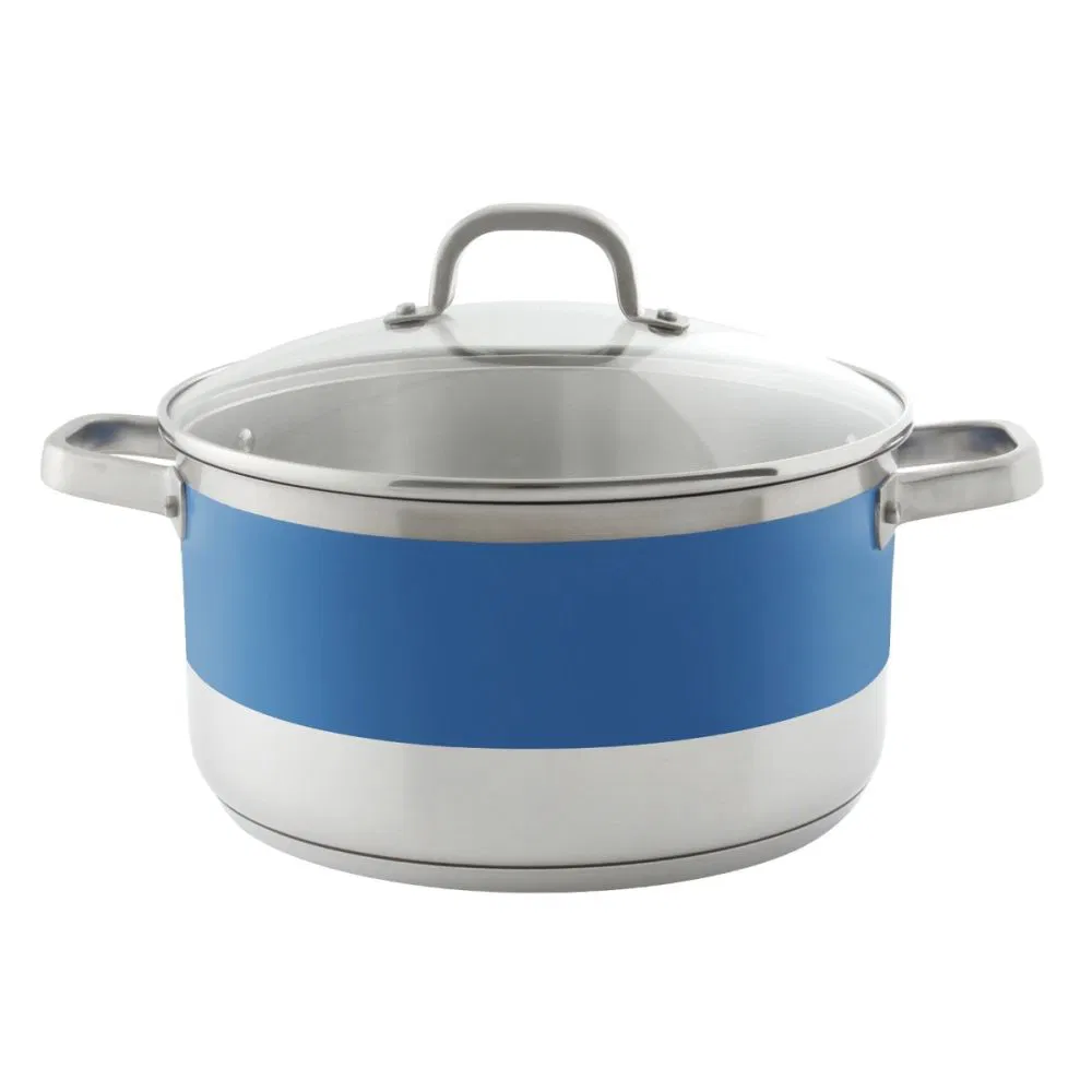 Chantal Stripes Stockpot with Glass Lid