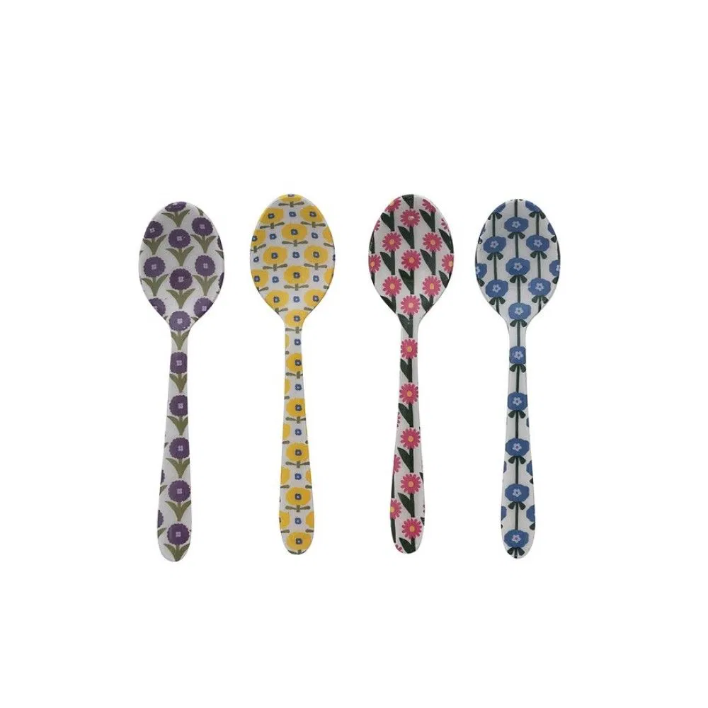 Hazel Mazel 5.25" Enameled Stainless Steel Spoons