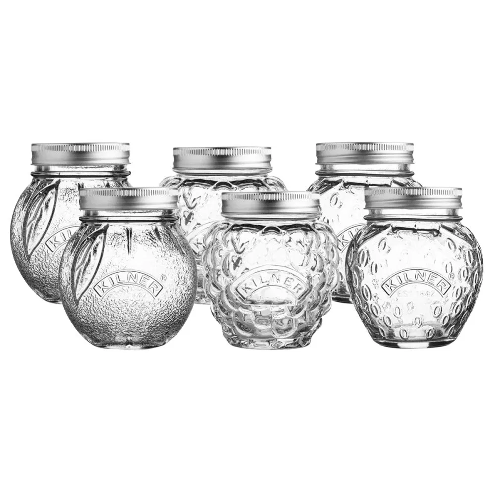 Kilner 13.5oz Fruit Jars | Strawberry, Orange & Berry