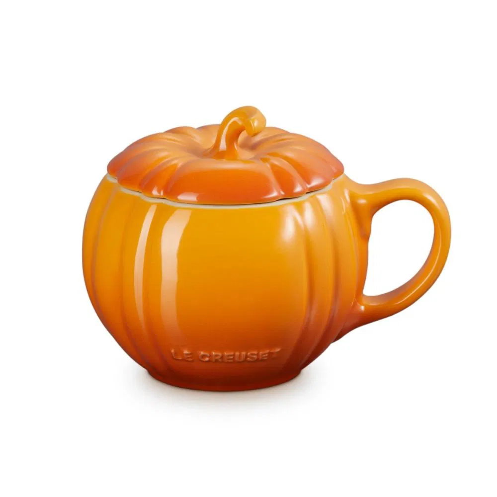 Le Creuset Pumpkin Mug with Lid | Persimmon
