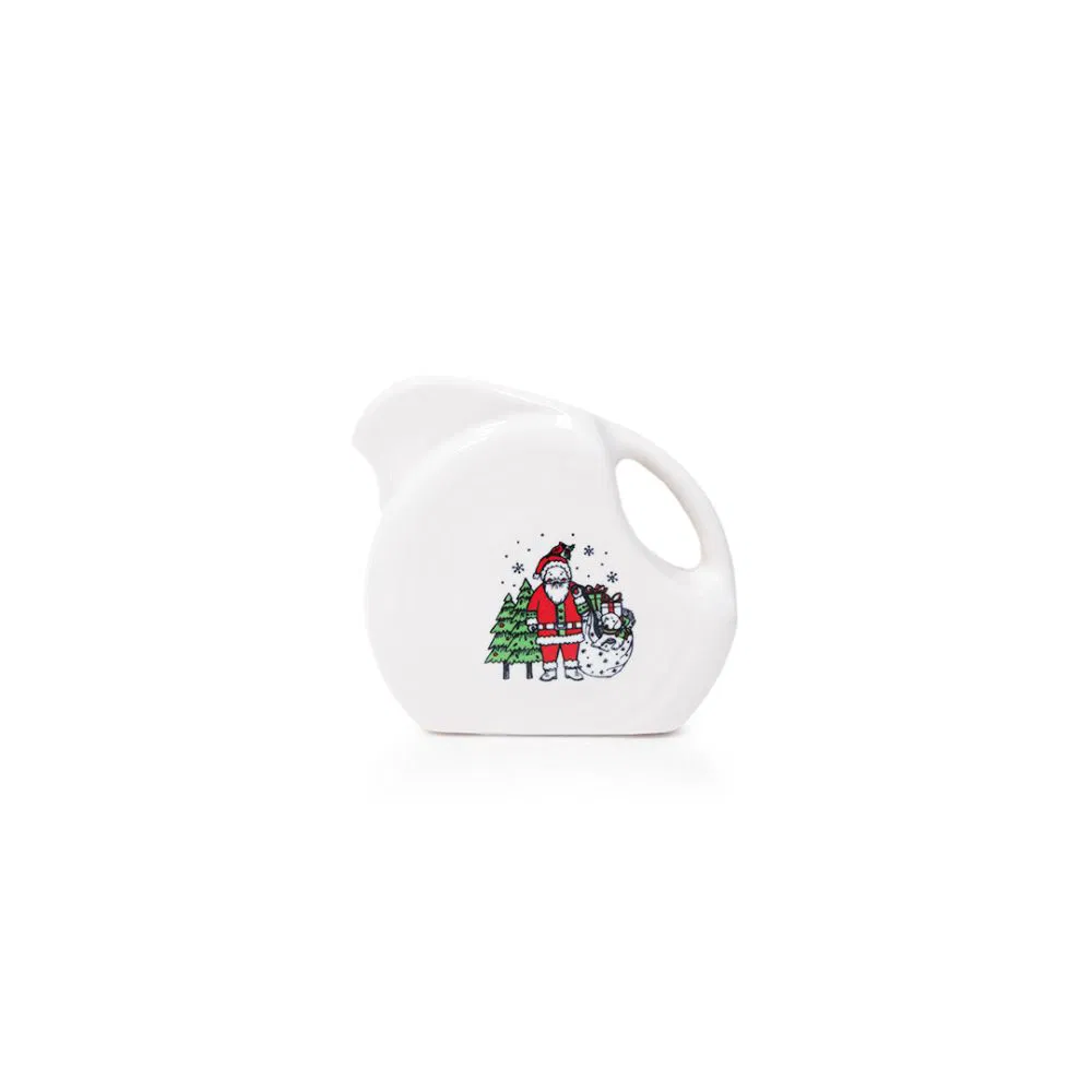 Fiesta® Miniature Disk Pitcher | Christmas Whimsy (Santa)