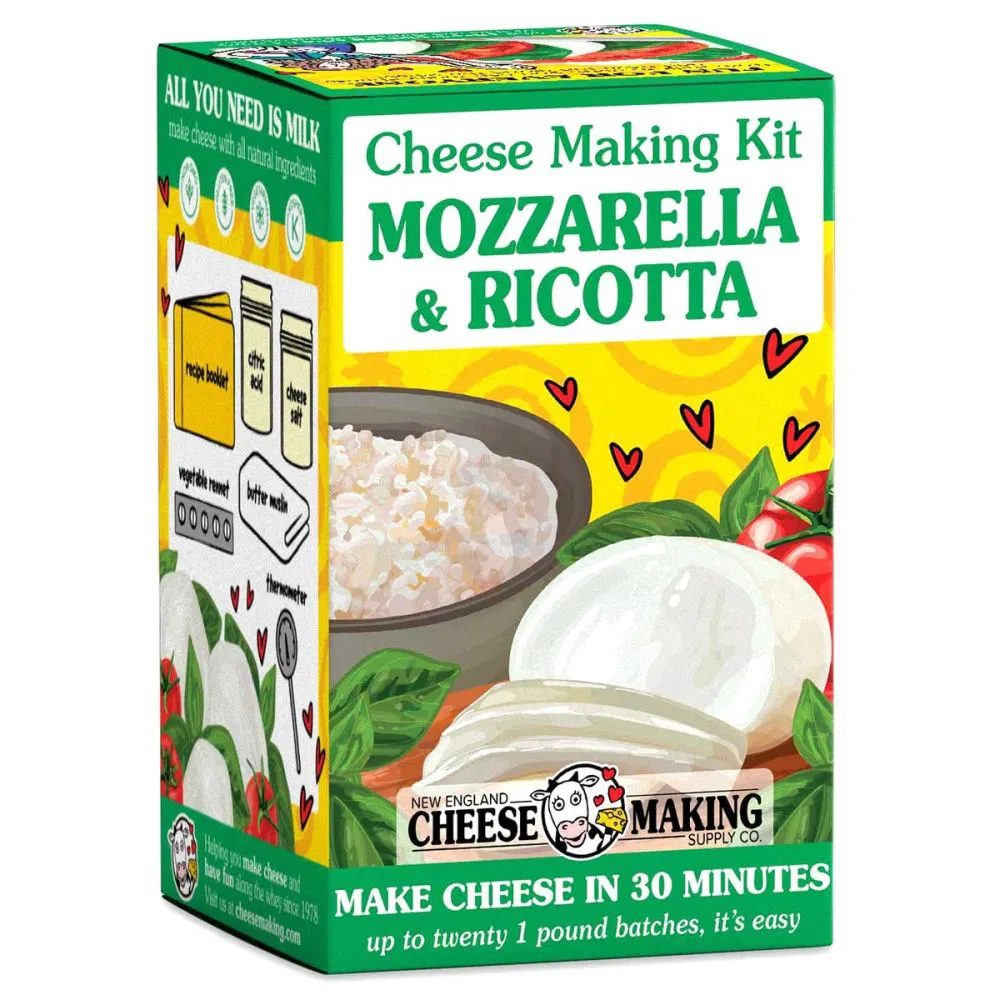 New England CheeseMaking Supply Co. 30-Minute Mozzarella and Ricotta Kit
