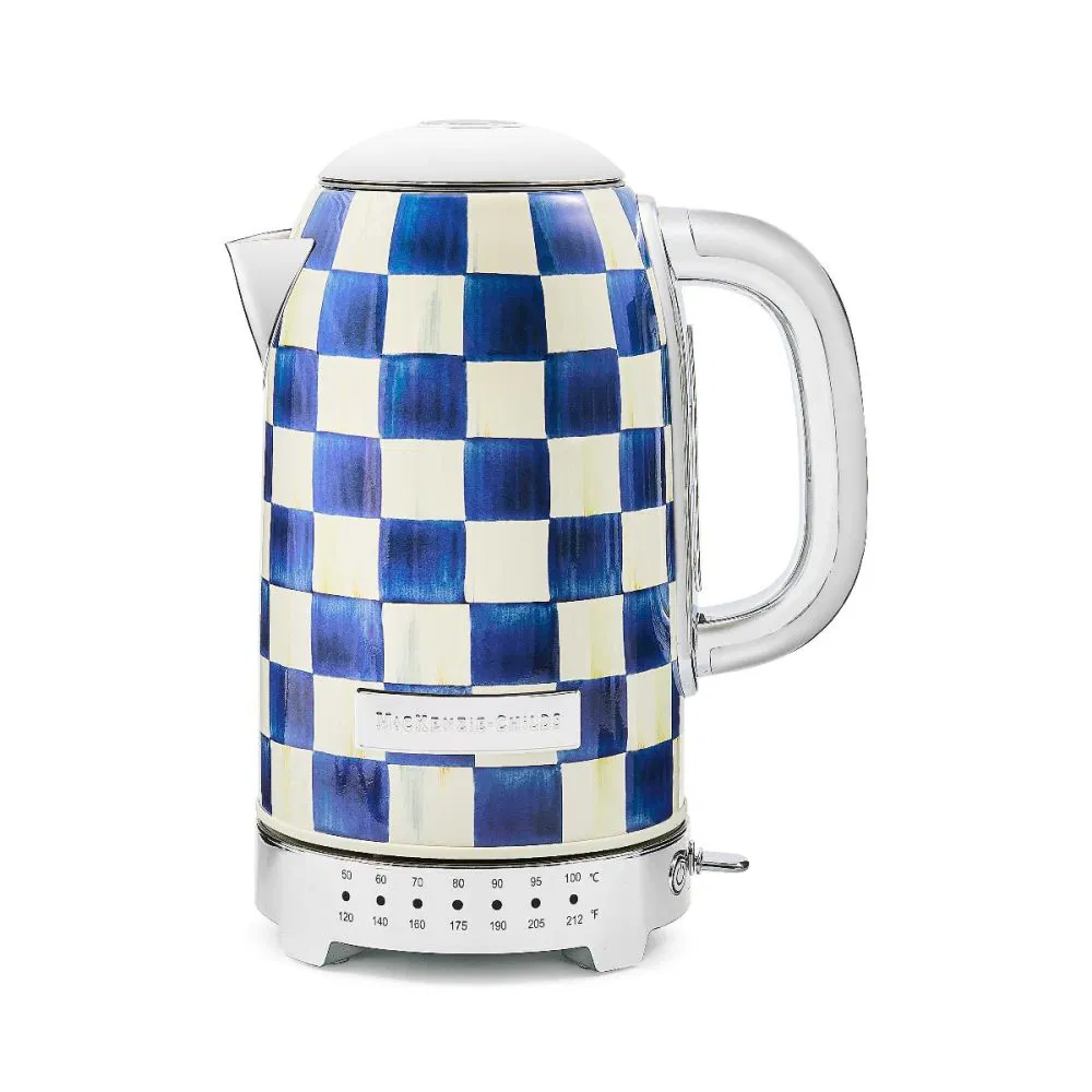 MacKenzie-Childs 8-Cup Electric Kettle | Royal Check