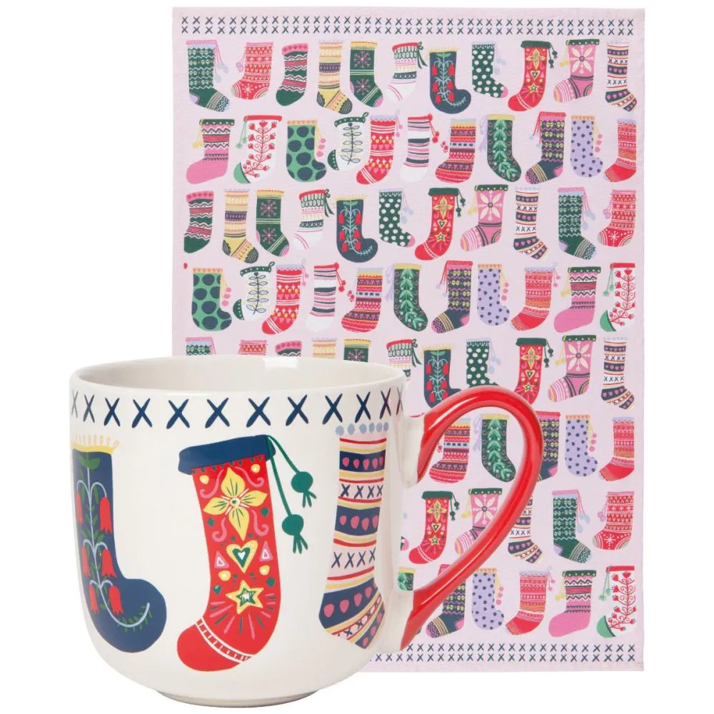 Danica Jubilee Mug and Dishtowel Set | Winter Woolens