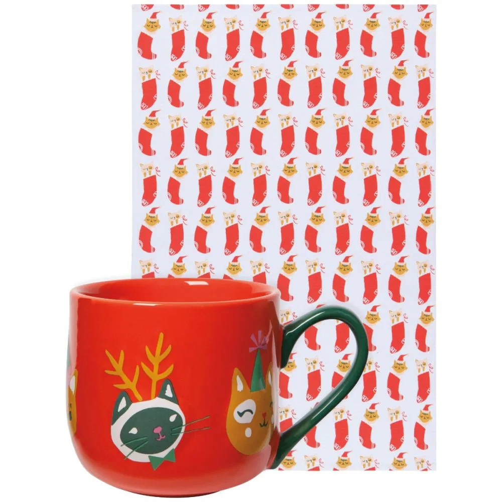 Danica Jubilee Mug and Dishtowel Set | Let It Meow