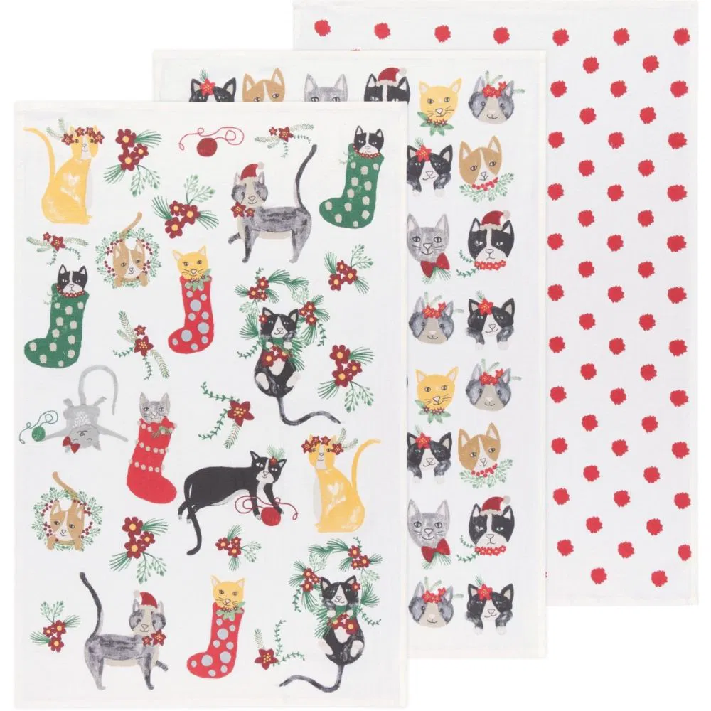 Danica Jubilee Floursack Dishtowels | Meowy Christmas