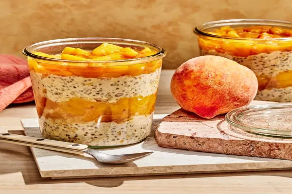 Peach Pie Overnight Oats