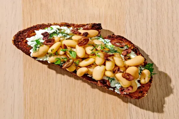 Cannellini Bean & Herbed Ricotta Toast