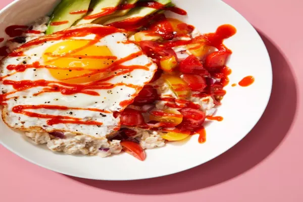 Sriracha Egg & Avocado Overnight Oats