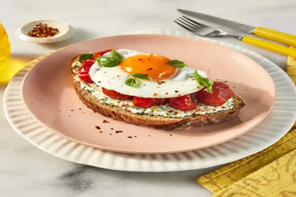 Blistered Cherry Tomato & Fried Egg Toast