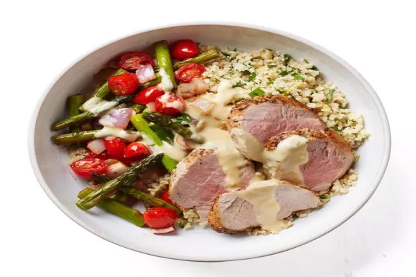 Roast Pork Asparagus & Cherry Tomato Bowl