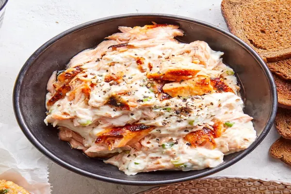 Easy Scallion Salmon Dip