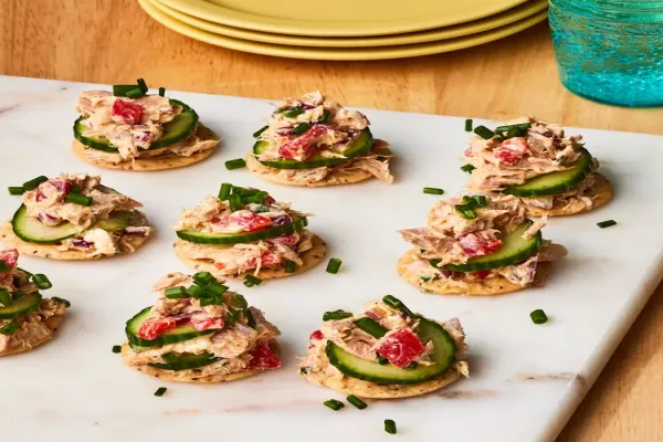 Smoked Tuna Spread Canapes