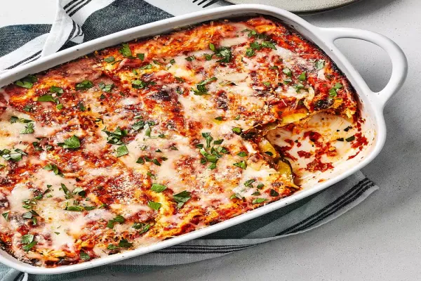 Cheesy Spinach Zucchini Lasagna