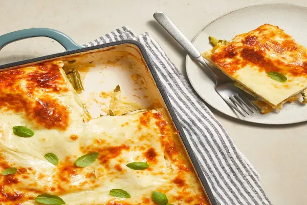 Vegetable Lasagna with White Sauce