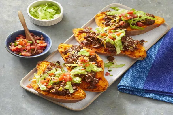 Taco Stuffed Sweet Potatoes