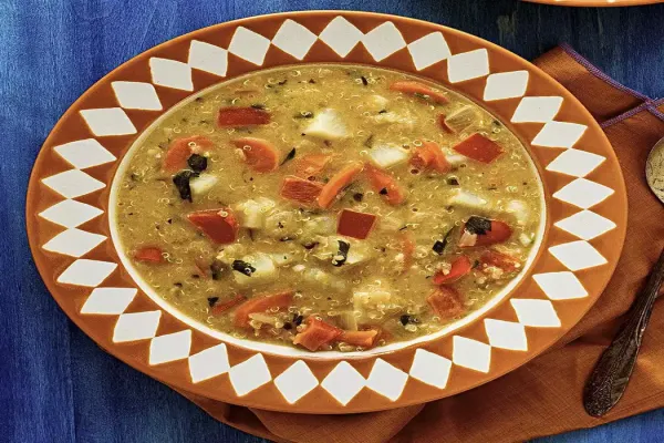 Quinoa Peanut Soup Sopa de Mani