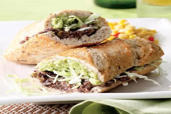 Black Bean Avocado Torta