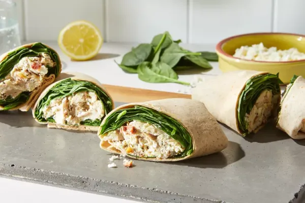 Chicken Spinach & Feta Wraps