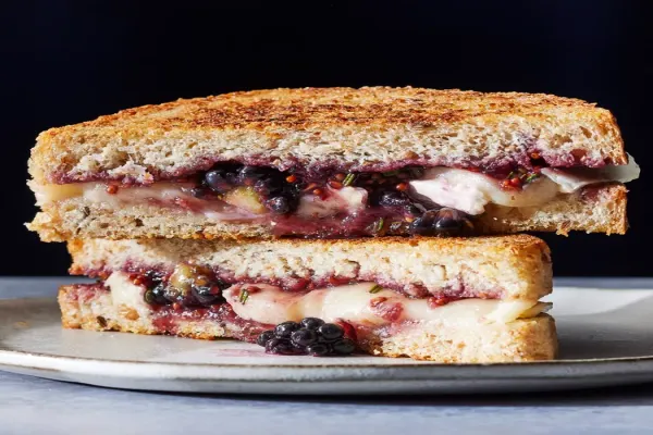 5 Ingredient Brie and Blackberry Jam Grilled Cheese