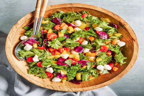 Eat the Rainbow Chopped Salad with Basil & Mozzarella