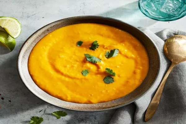 Slow Cooker Curried Butternut Squash Soup