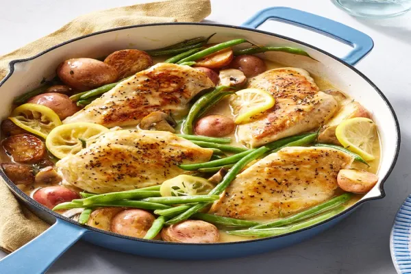 Weeknight Lemon Chicken Skillet Dinner