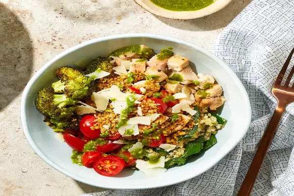 Copycat Sweetgreen Chicken Pesto Parm Bowl