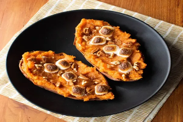 Stuffed Sweet Potato Casserole for Two