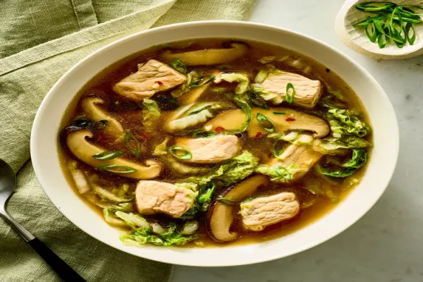 Pork Mushroom & Cabbage Soup