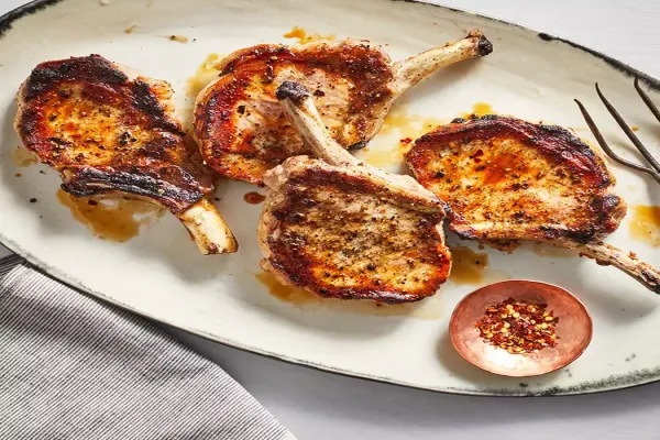 Grilled Bone In Pork Chops