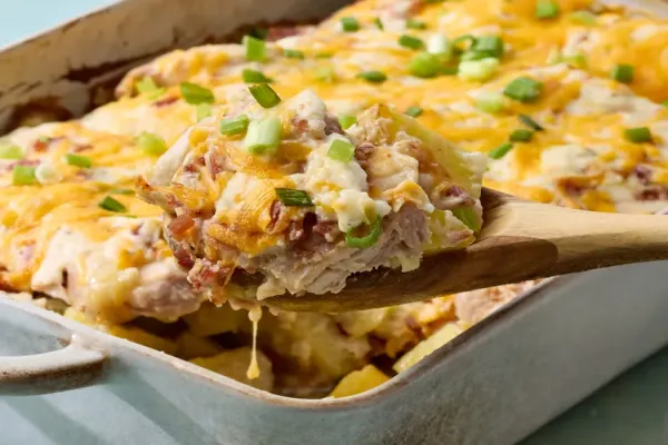 Chicken Bacon Ranch Potato Bake