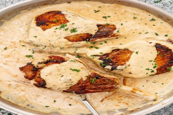 Creamy Ranch Pork Chops and Rice
