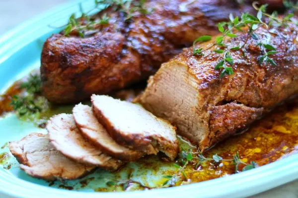 Grilled Pork Tenderloin with Balsamic Honey Glaze