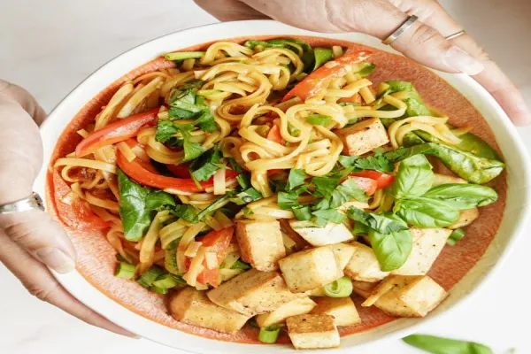 Curried Tofu with Pasta