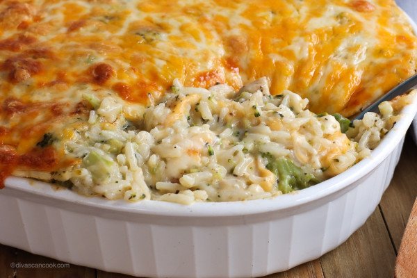 Broccoli, Rice, Cheese, and Chicken Casserole