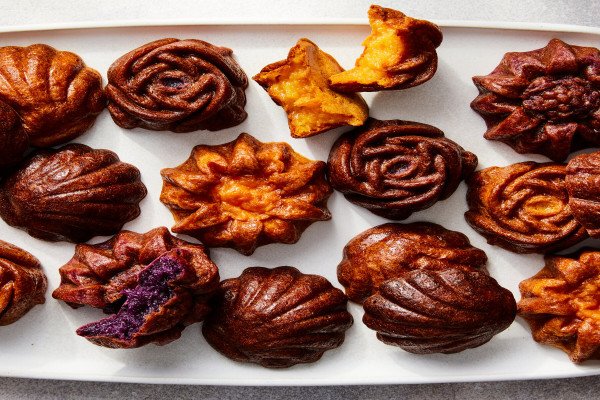 Golden Rice Cakes with Sweet Potato-Ginger Sauce