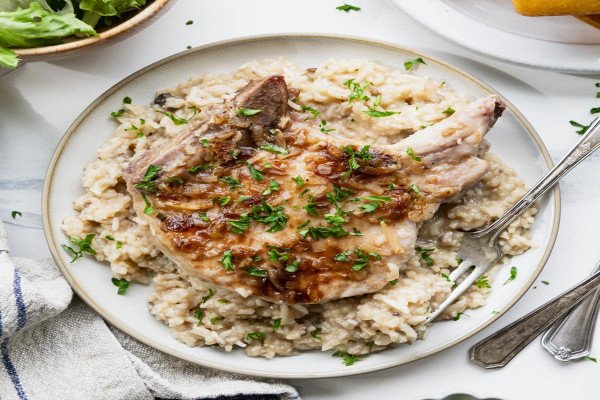 Baked Pork Chops and Rice