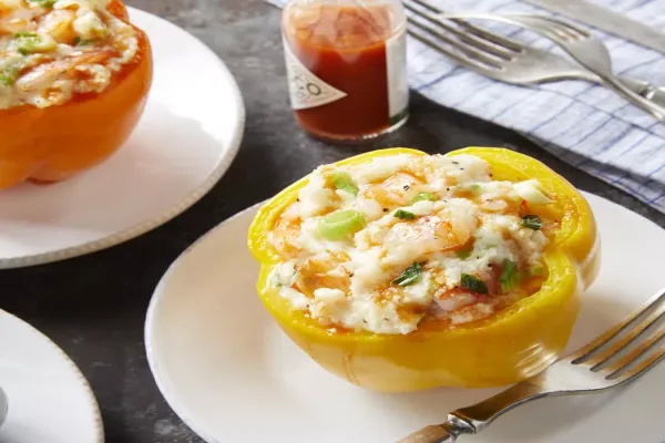 Shrimp & Grits Stuffed Peppers
