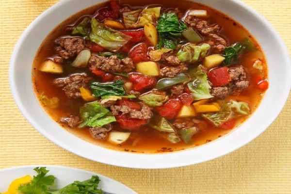 Sweet & Sour Beef Cabbage Soup