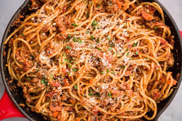 Quick Linguine with Turkey Ragu for Two