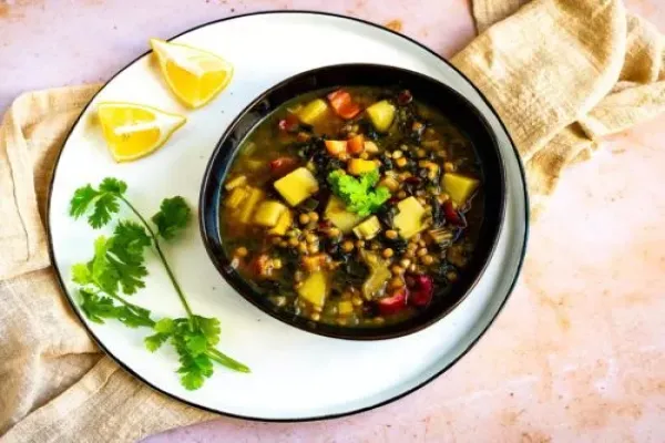 4 Ingredient Adas bis Silq Lentil & Chard Soup