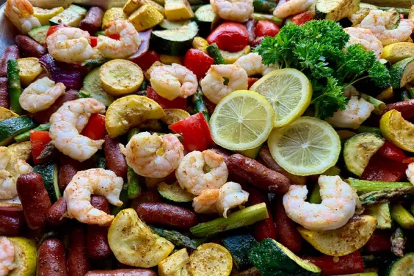 Cajun Shrimp and Sausage Sheet Pan Dinner