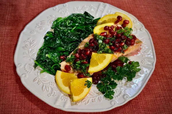 Pomegranate Glazed Salmon