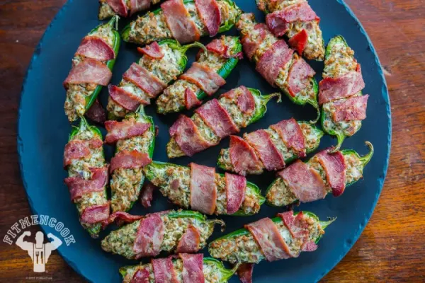 Turkey Bacon-Wrapped Jalapeño Poppers