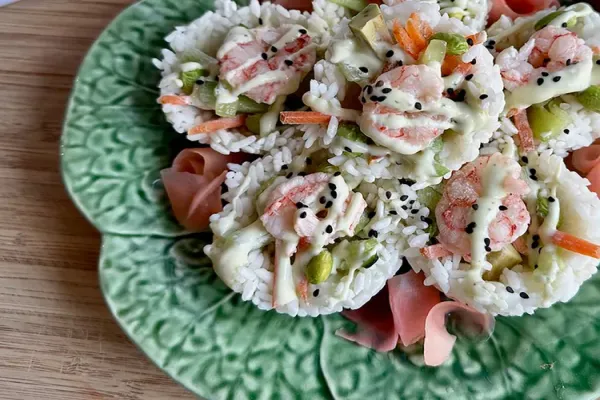 Wasabi Shrimp Sushi Cups