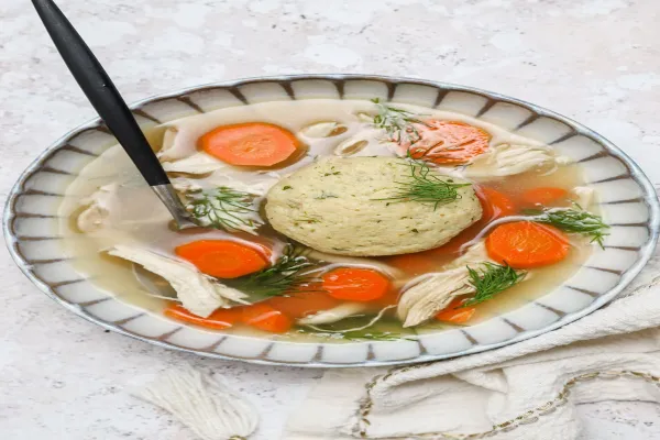 Matzo Ball Soup with Carrot & Dill