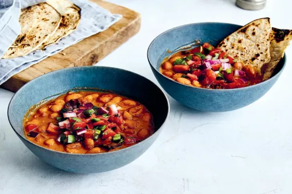 Lalo s Cacahuate Beans With Pico De Gallo